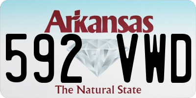AR license plate 592VWD