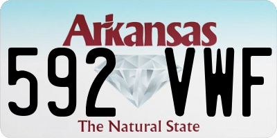 AR license plate 592VWF