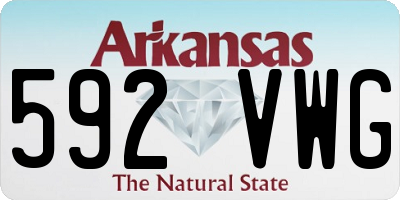 AR license plate 592VWG