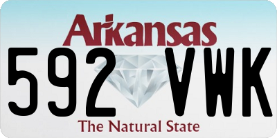 AR license plate 592VWK