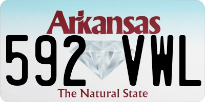 AR license plate 592VWL