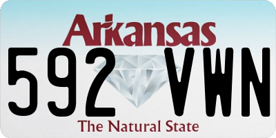 AR license plate 592VWN