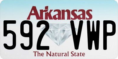 AR license plate 592VWP