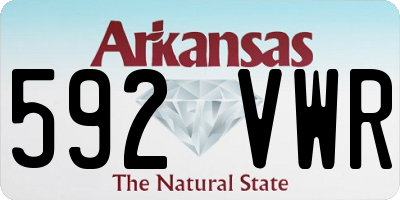 AR license plate 592VWR