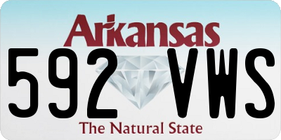 AR license plate 592VWS