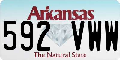 AR license plate 592VWW