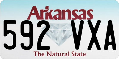 AR license plate 592VXA