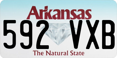 AR license plate 592VXB