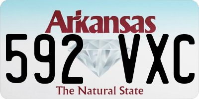 AR license plate 592VXC