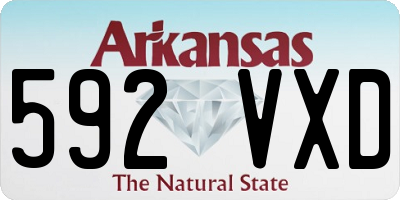 AR license plate 592VXD