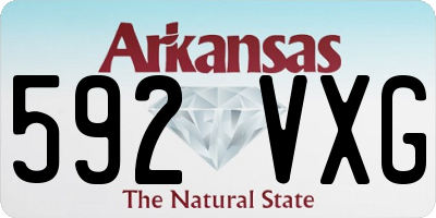 AR license plate 592VXG