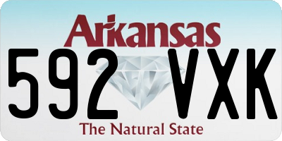 AR license plate 592VXK