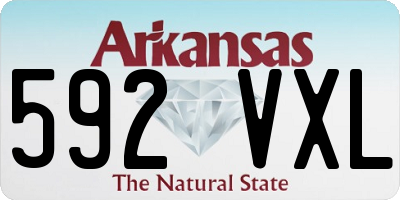AR license plate 592VXL