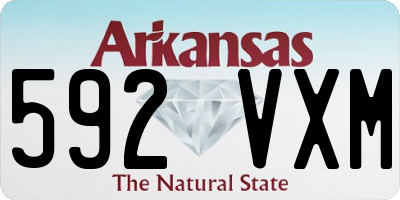 AR license plate 592VXM