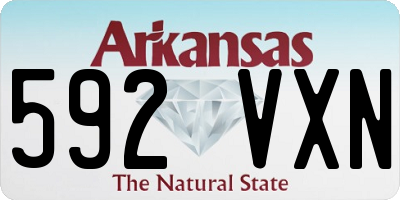 AR license plate 592VXN
