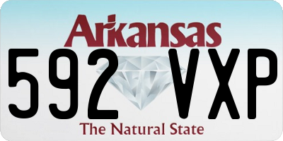 AR license plate 592VXP