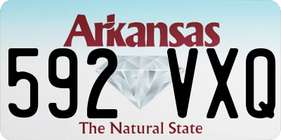 AR license plate 592VXQ