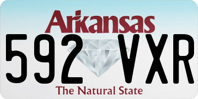 AR license plate 592VXR