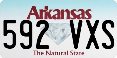 AR license plate 592VXS