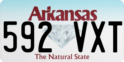 AR license plate 592VXT