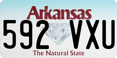 AR license plate 592VXU