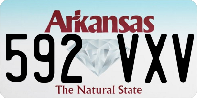 AR license plate 592VXV