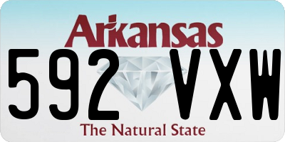 AR license plate 592VXW