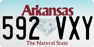 AR license plate 592VXY