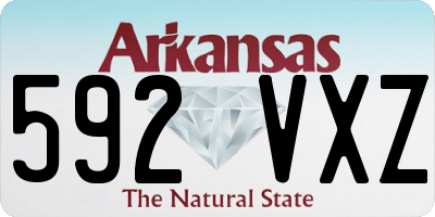 AR license plate 592VXZ