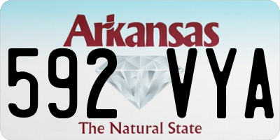 AR license plate 592VYA