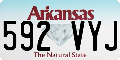 AR license plate 592VYJ