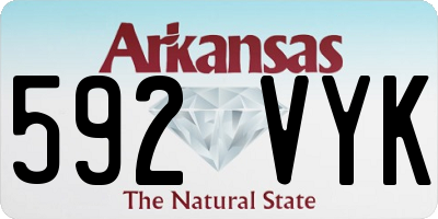 AR license plate 592VYK