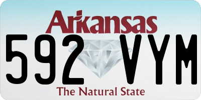AR license plate 592VYM