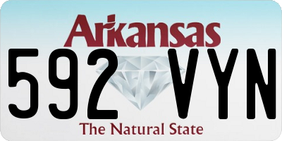 AR license plate 592VYN