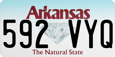 AR license plate 592VYQ