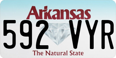 AR license plate 592VYR
