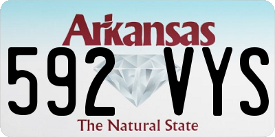 AR license plate 592VYS