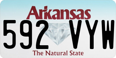 AR license plate 592VYW