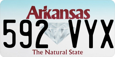 AR license plate 592VYX