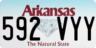 AR license plate 592VYY