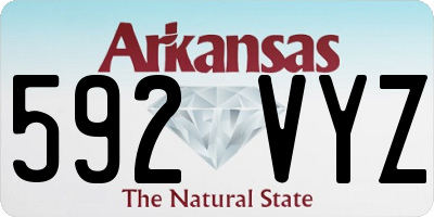 AR license plate 592VYZ