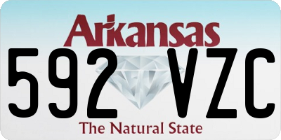 AR license plate 592VZC