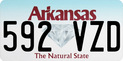 AR license plate 592VZD