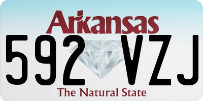 AR license plate 592VZJ