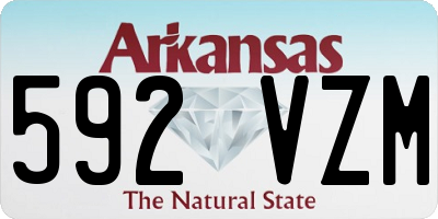 AR license plate 592VZM