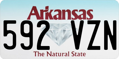 AR license plate 592VZN