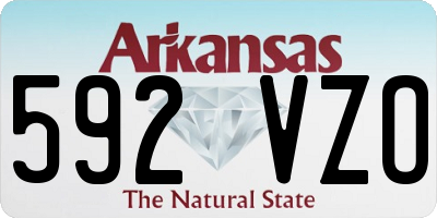 AR license plate 592VZO
