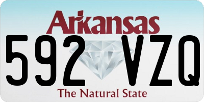 AR license plate 592VZQ