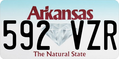 AR license plate 592VZR