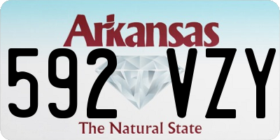 AR license plate 592VZY